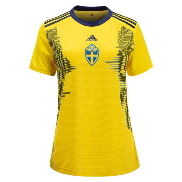 Camisetas Suecia Primera equipo Mujer 2019 Amarillo